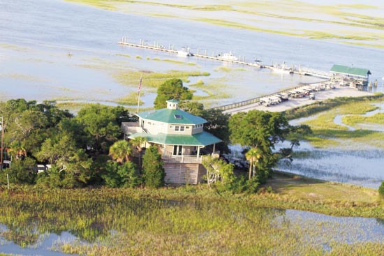 The ferry dock and Island Center  is also home to the Nature Center, a reverse-osmosis water station, and plenty of golf-cart parking.