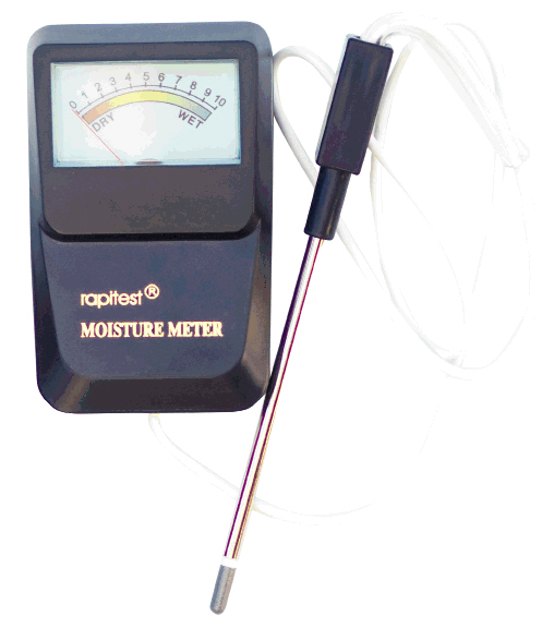 Test the Waters To avoid over-watering plants, Li tests water levels with the Rapitest Moisture Meter. Hyams Garden Center, $15