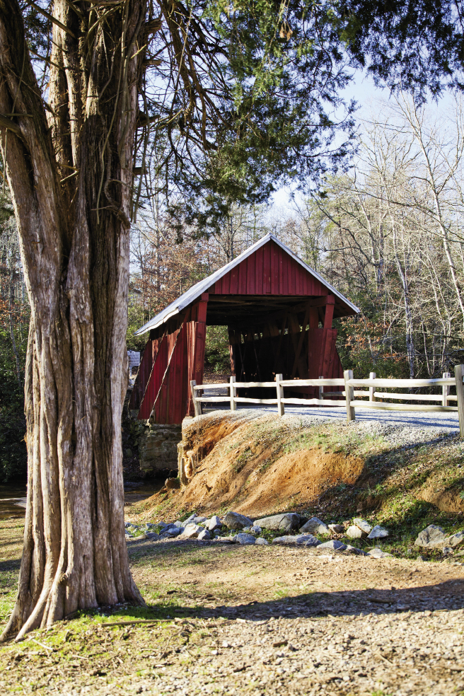 On a leisurely  Upstate drive, it’s possible to see three or four scenic bridges in an afternoon. That’s Campbell’s Covered Bridge in northeastern Greenville County.