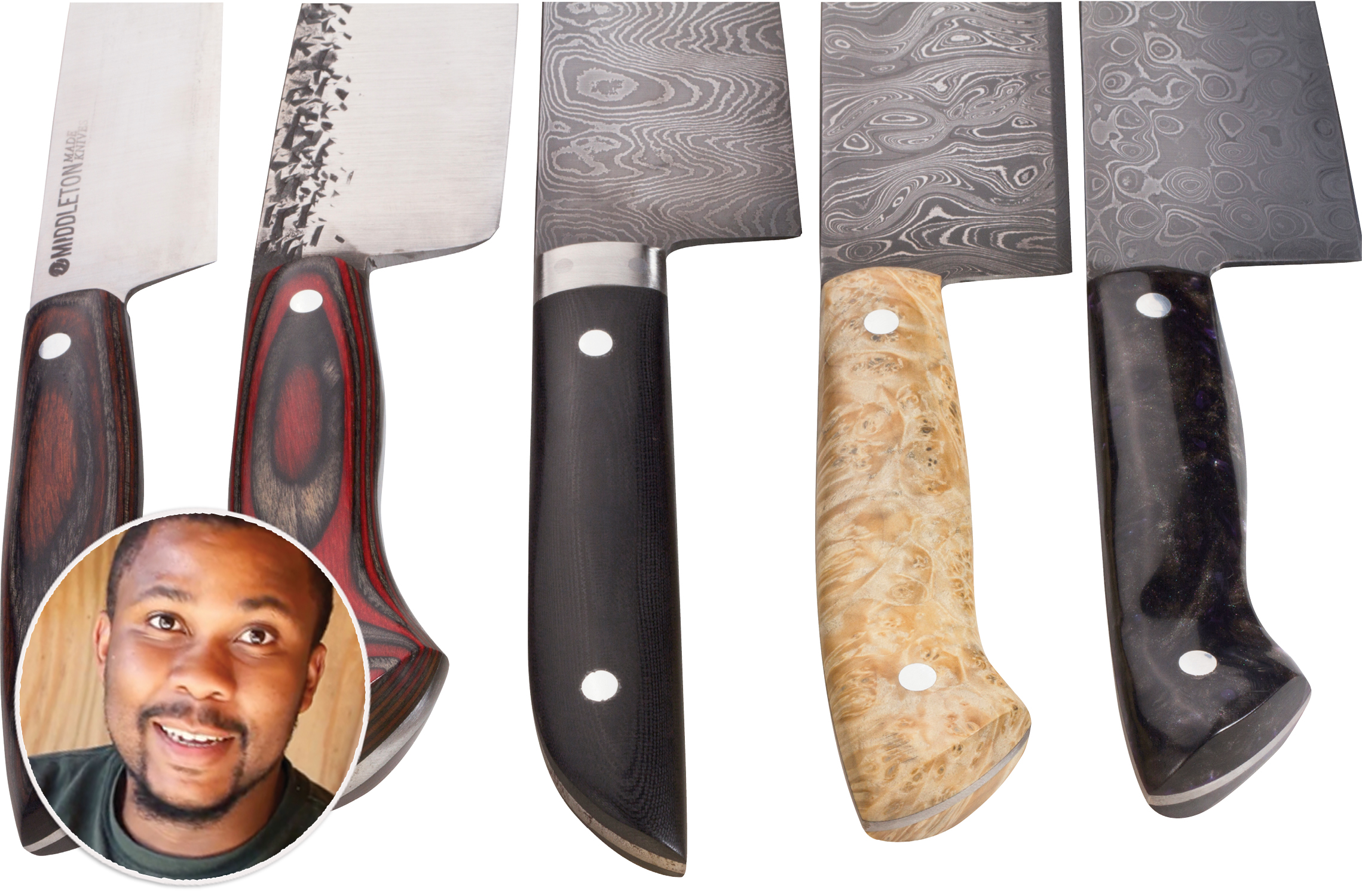 KNIVES: Middleton Made; custom-crafted blades by Saint Stephen-based artisan Quintin Middleton