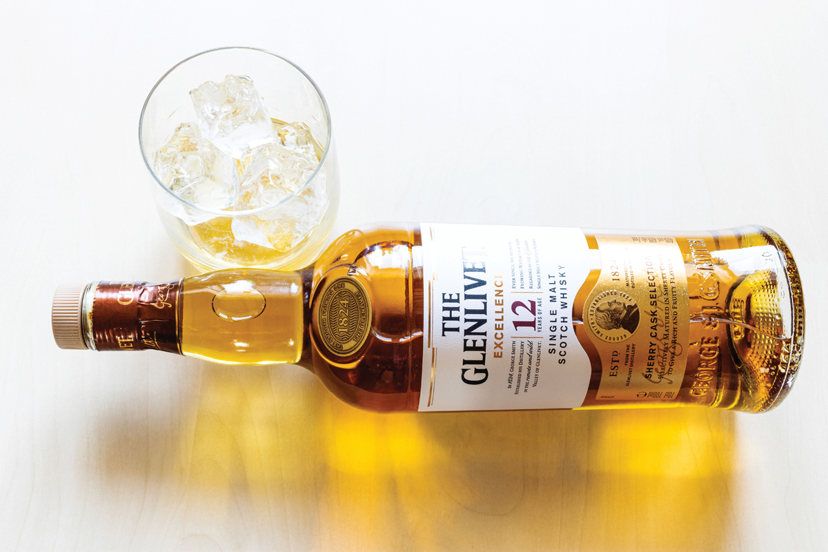 Wee Dram: “I’m very judicious about what and when I imbibe, but when I do, it’s with a really great Scotch, like a 12-year-old Glenlivet, or red wine.”