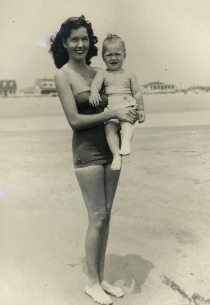 Marguerite Strickland Stith with son Paul, circa 1950