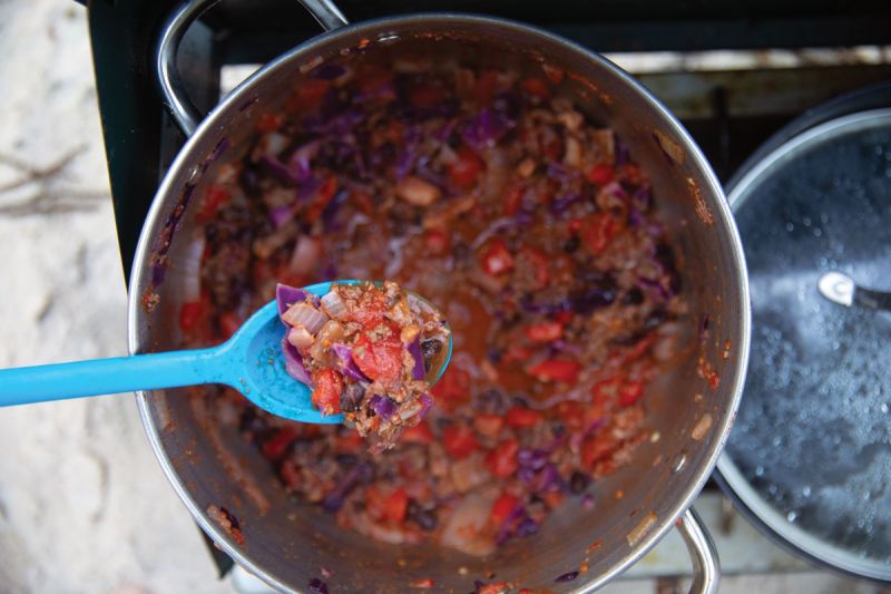 Chili with Lowcountry-harvested venison.