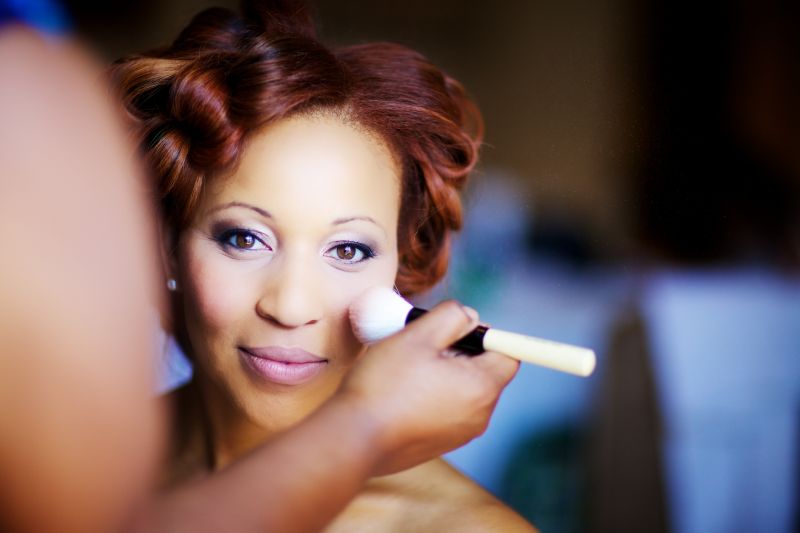 DOLLED UP: Hoping to show off her natural beauty on her Big Day, Richelle chose soft shades for her makeup.