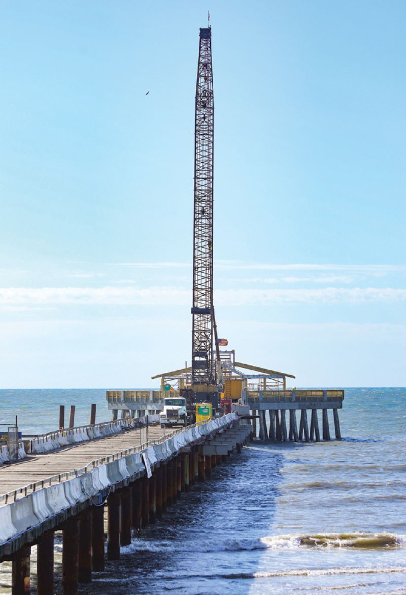 Folly Pier, which is being rebuilt due to marine borers, is set to reopen spring 2023.
