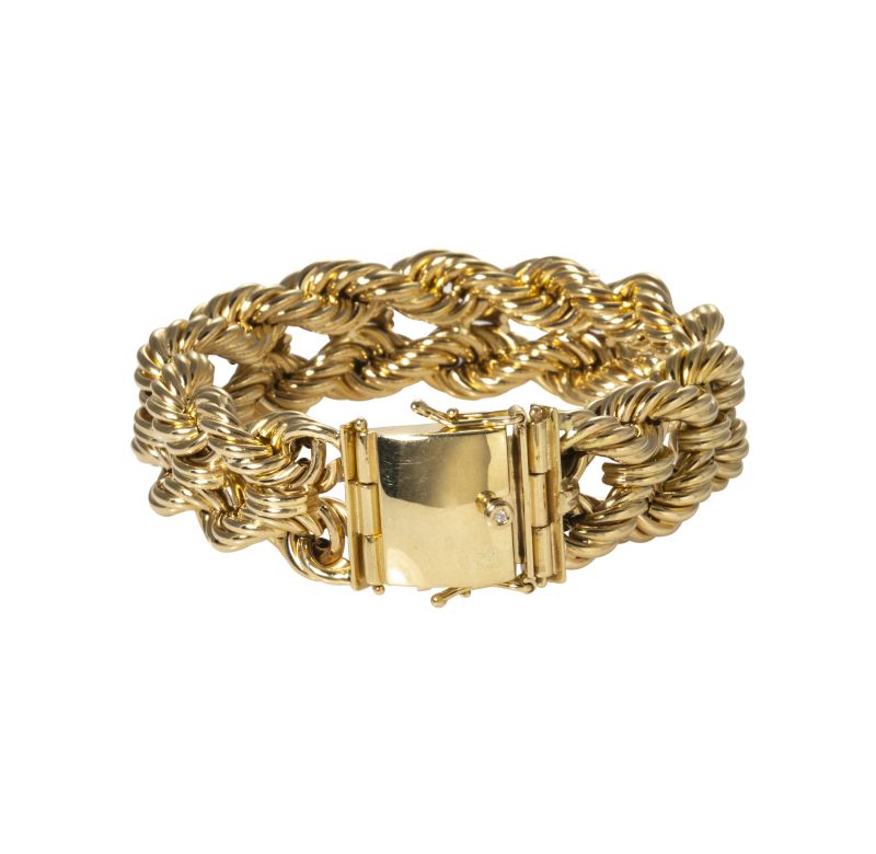 14K yellow-gold “Club Bracelet,” $6,700 at Croghan&#039;s Jewel Box