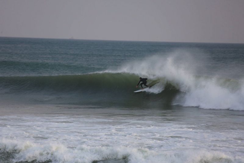 Surf’s Up: “I grew up surfing on Nantucket. When I travel, it usually includes bringing boards and getting out in the ocean.”