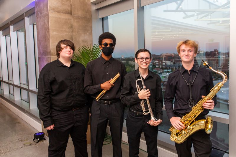 Students of the Charleston Jazz Academy performed alongside award-winning musicians.