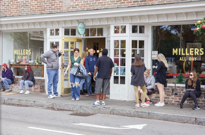Brunch crowds trail out the door at Millers All Day on King Street.