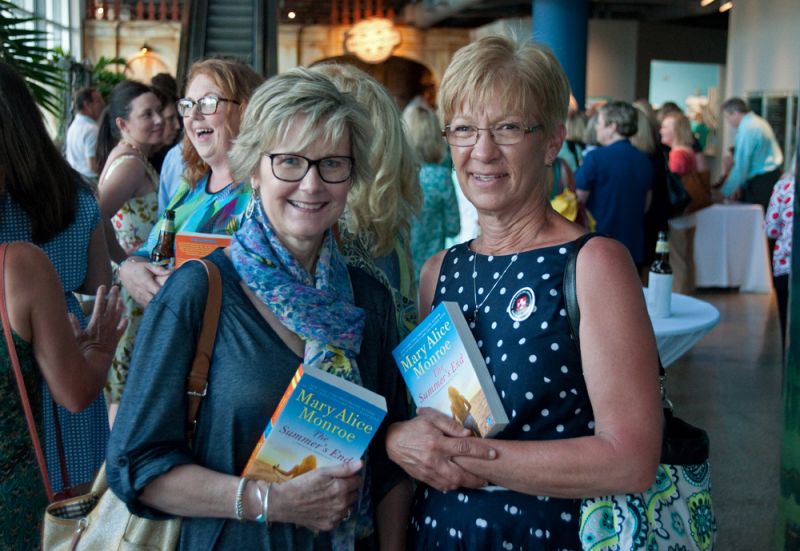 Lyn Byrd and Nancy Britt showed off their signed copies of The Summer’s End.