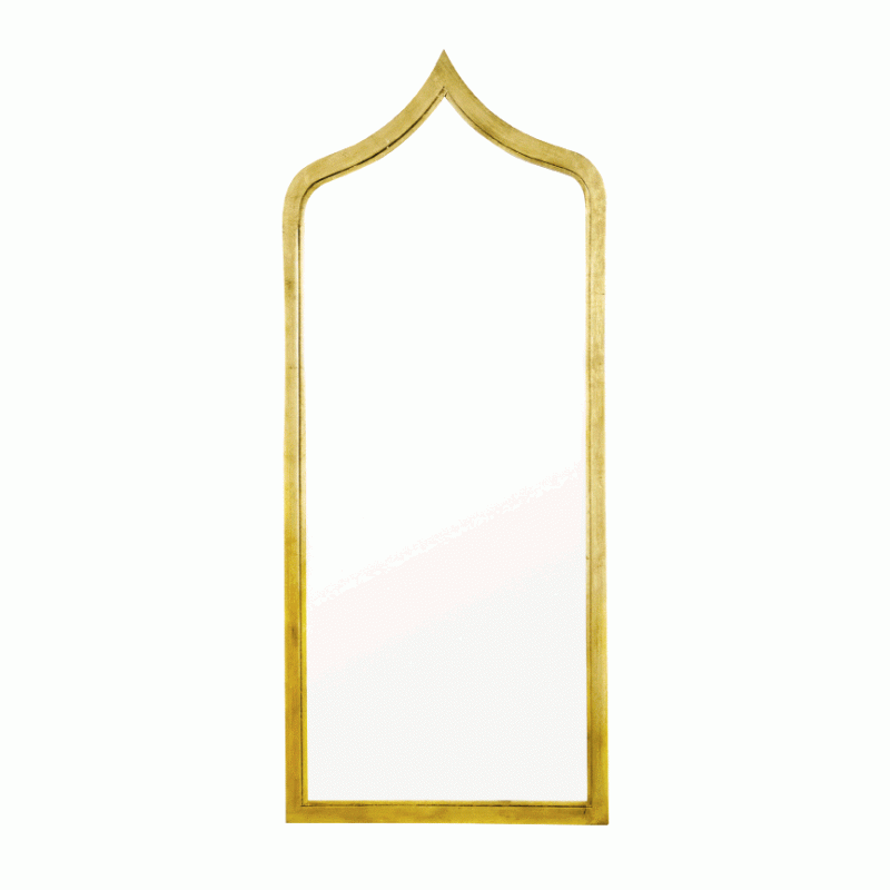 Worlds Away “Adina” gold leaf mirror, $813, at Candelabra