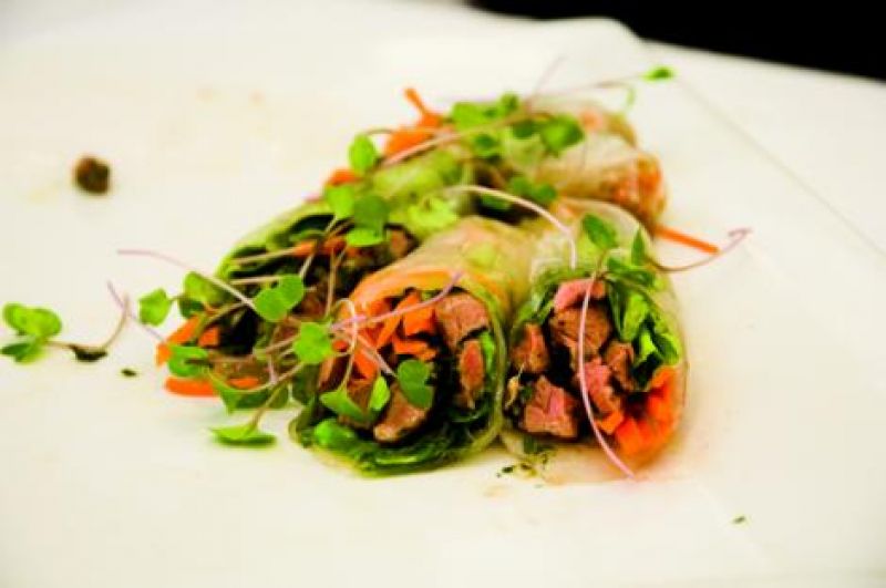 Steak spring roll from Oak