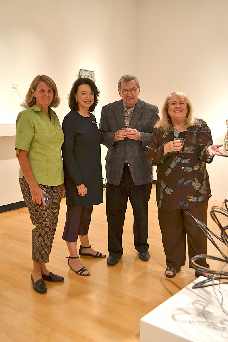 Collector of the 40 works displayed in the exhibit, William Arnett, posed with other Halsey Institute Board Members Kathleen Wright, Hellen Snow, and Anne Janes.