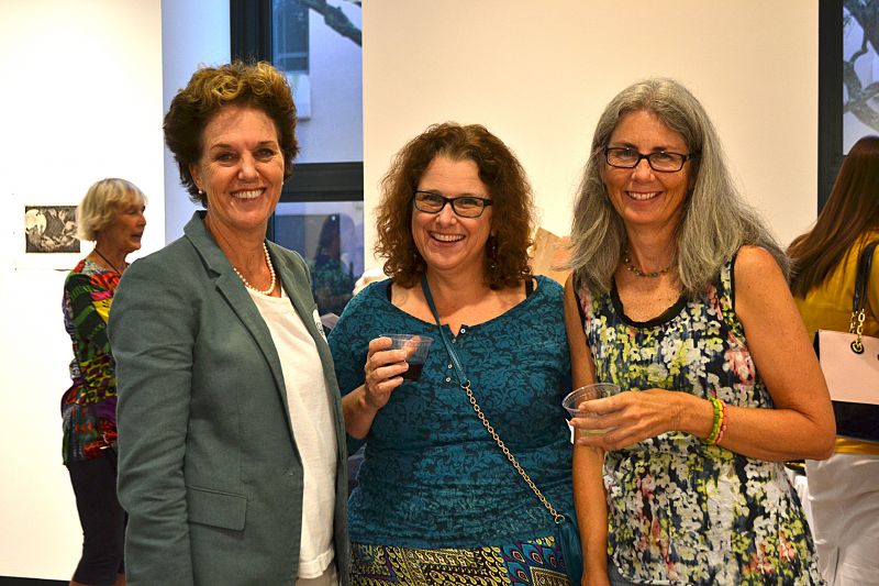 Charleston mayoral candidate Ginny Deerin, Gracie Russell, and Beth Warner