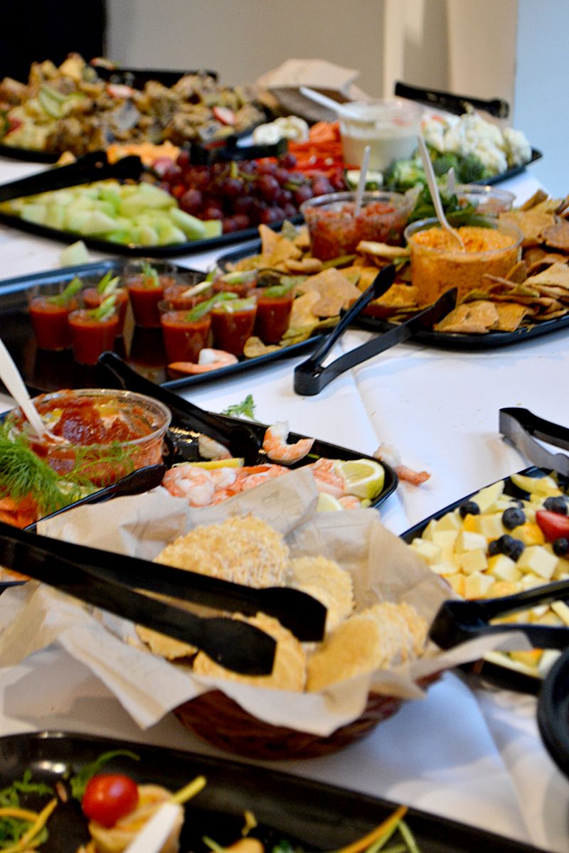 Guests munched on a delicious display of hors d&#039;oeuvres.