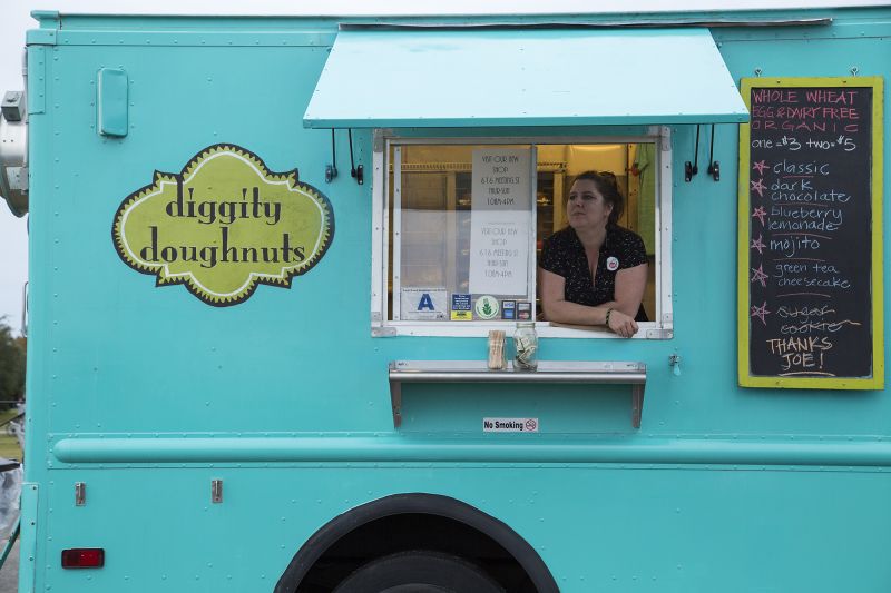 Many food truck vendors came out to bid farewell to Mayor Joe Riley, including Diggity Doughnuts.