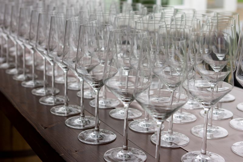 Each guest at the event received a complimentary wine glass for tasting fine wines throughout the day.