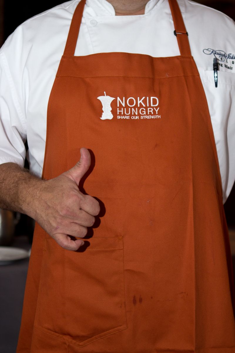 Chef Doug Blair gave a thumbs-up to the No Kid Hungry campaign.