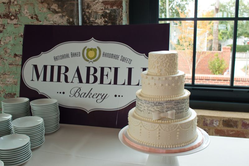 Mirabelle Bakery provided a beautiful cake for dessert.