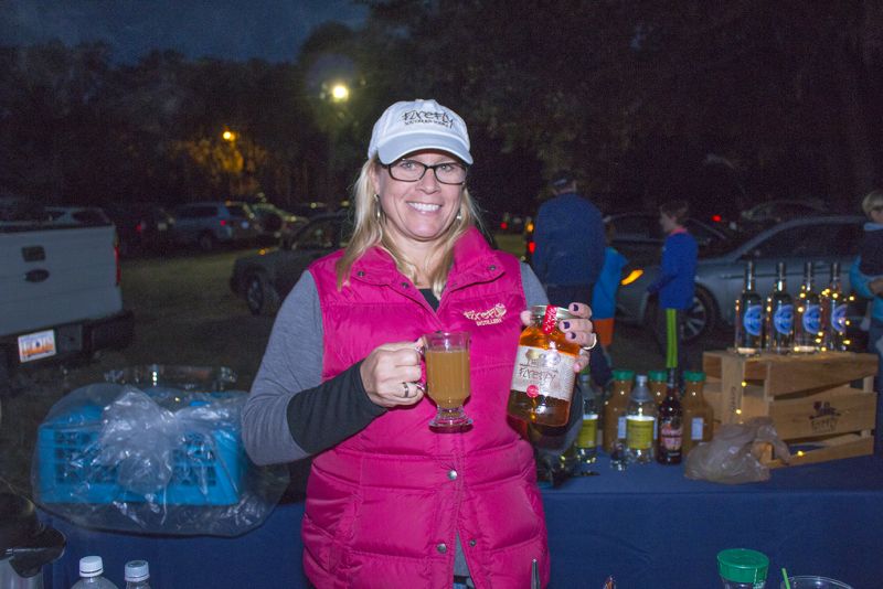 Erin Scarborough serves her finest hot toddy made with SC FireFly Moonshine.