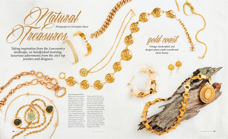 “Natural Treasures,” Charleston magazine, September 2014