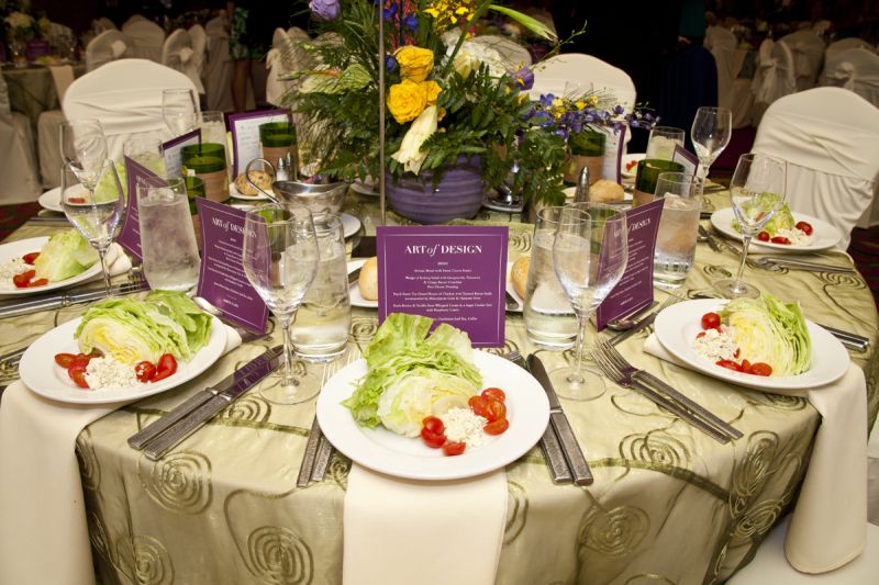 Beautiful table settings and the first course