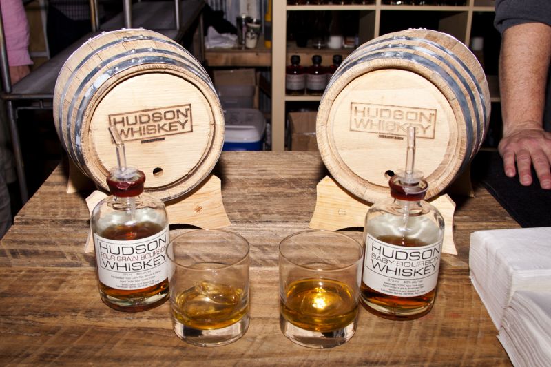 The four grain bourbon and Baby bourbon from Hudson Whiskey