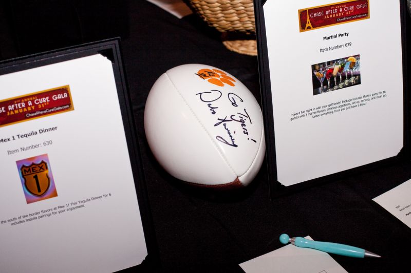 A Clemson football signed by head coach Dabo Swinney was up for grabs.