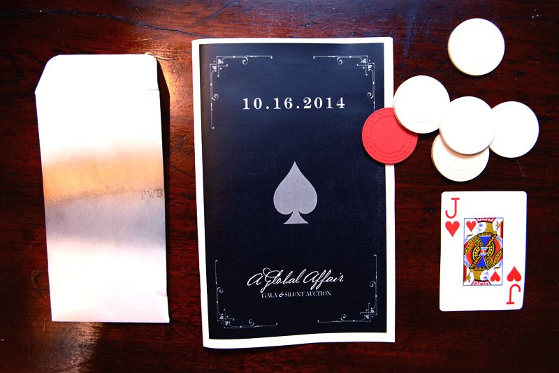 Upon arrival, each guest received a program, a playing card, and $10 worth of casino chips.