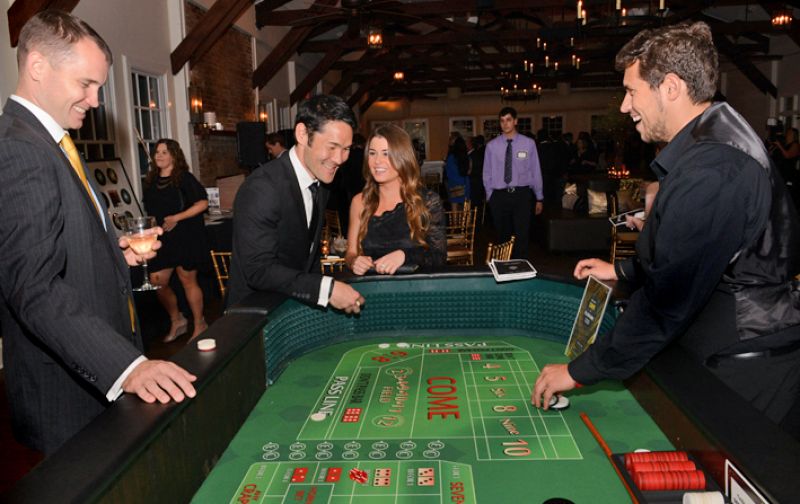 Attendees played craps and other casino games.