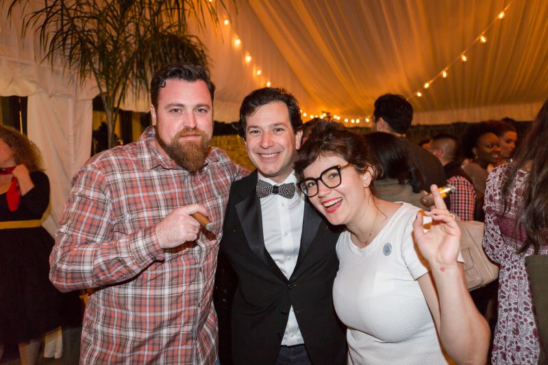 Chef Matt Bolus, winemaker Rob Mondavi, and Ellen Bennett