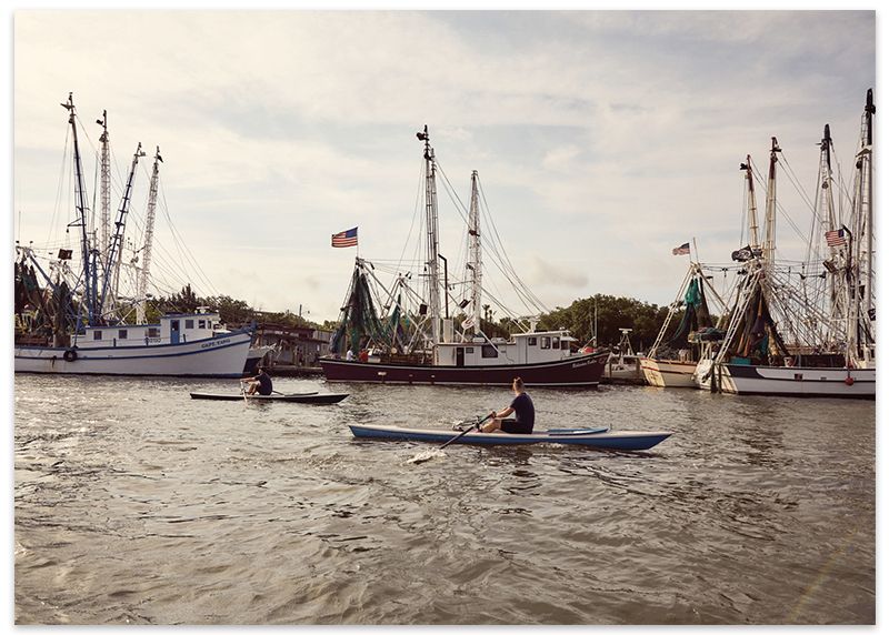 A couple of Dreamboats prepare to row across the Atlantic to