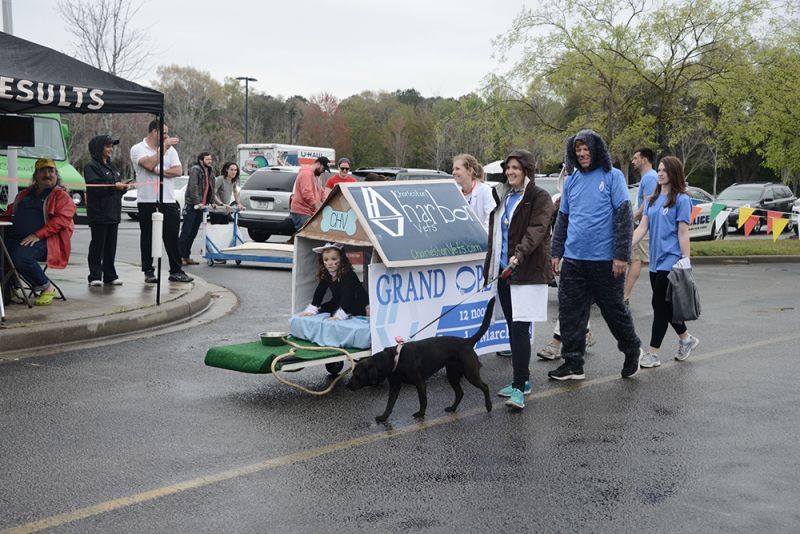 Charleston Harbor Vets showed off their dog house as pup Gizi led the way.