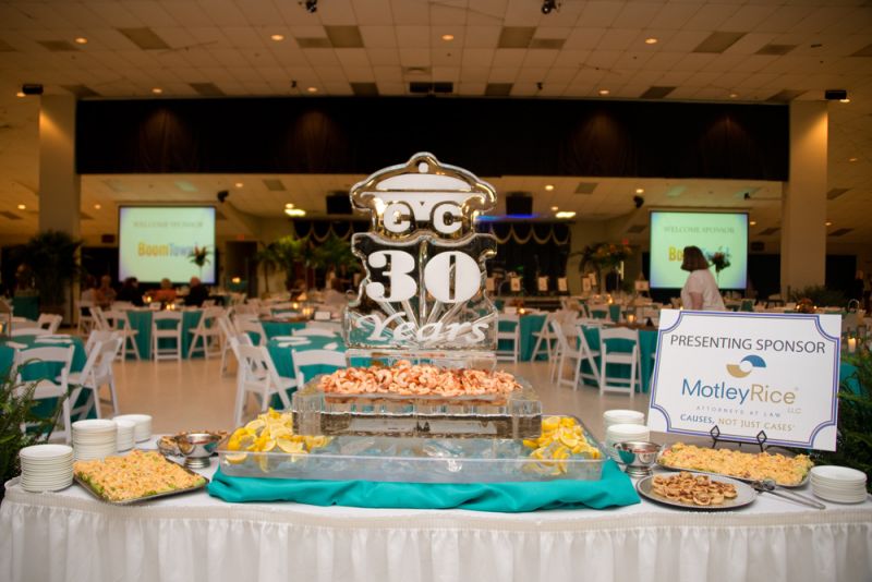 A ice sculpture welcomed guests to the gala, commemorating the 30th anniversary of East Cooper Meals On Wheels.