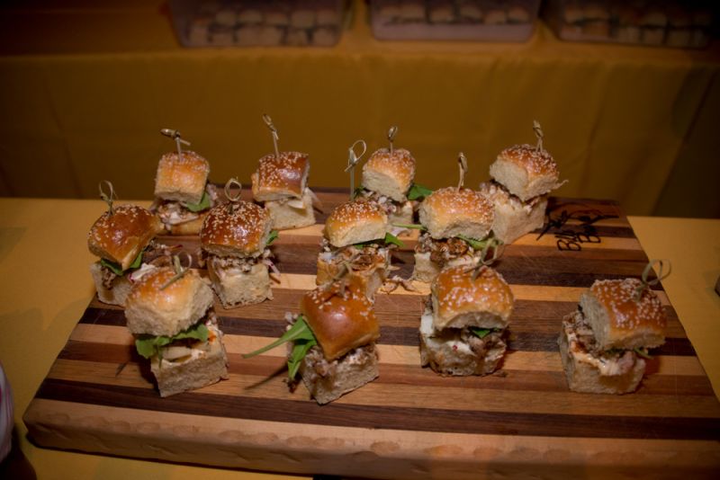 St Jude&#039;s smoked mackerel sliders with smoked tomato vinegar, pickled fennel, black pepper aioli on a Brown&#039;s Court hawaiian roll were provided by Warehouse.