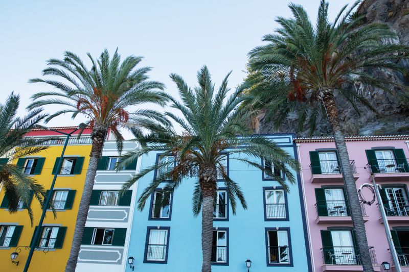 Color abounds on the island, from the lush forests to the pastel paint colors seen along the sunny southern coast.