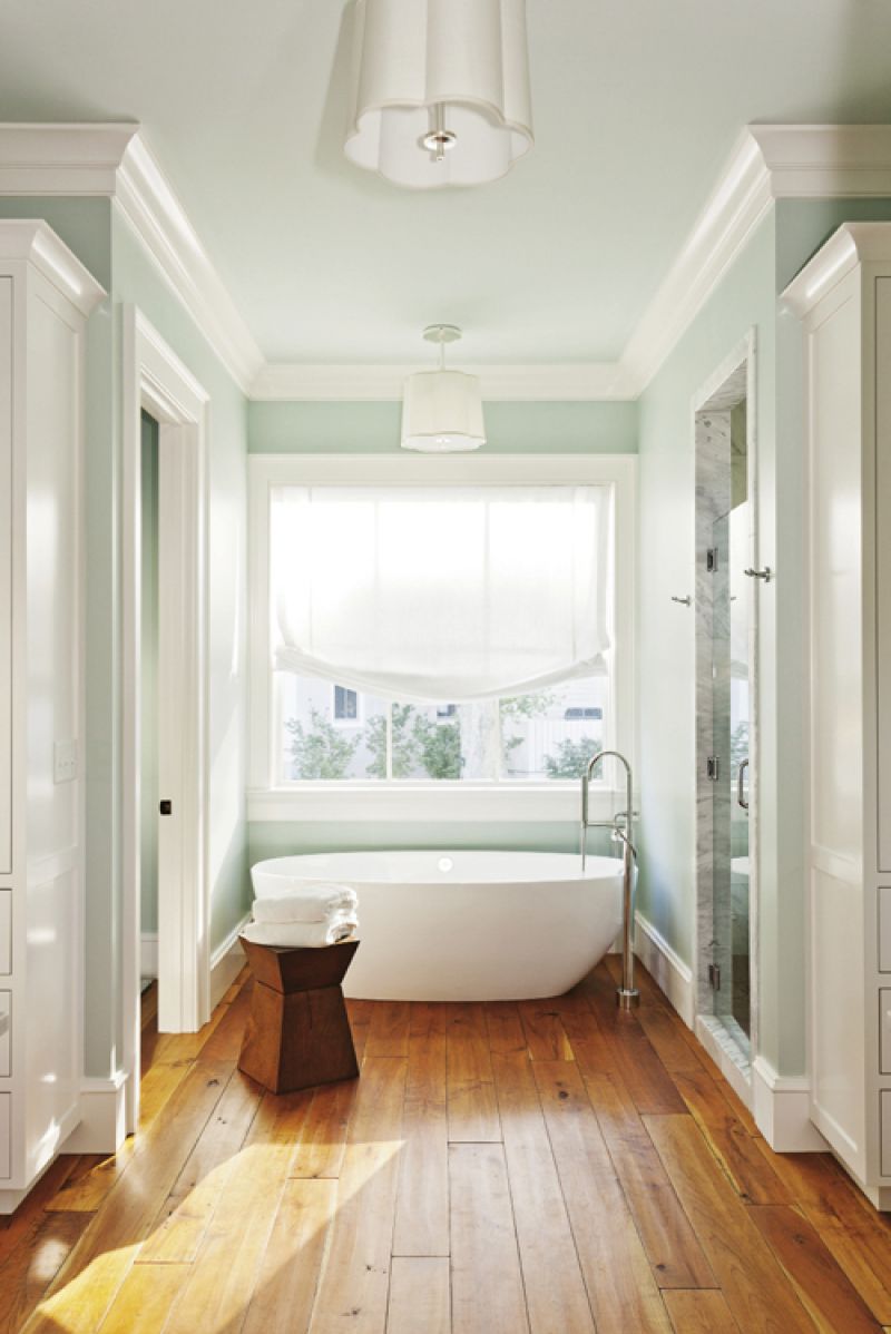 The sculptural Victoria + Albert tub was a splurge, but the investment made sense for Becky, who unwinds with a bath every evening.