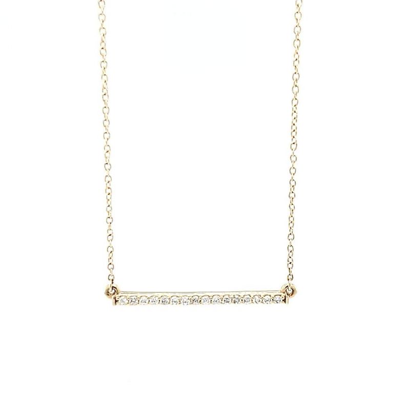 Gold Creations 14K yellow-gold 18-inch diamond bar necklace, $695 at Gold Creations