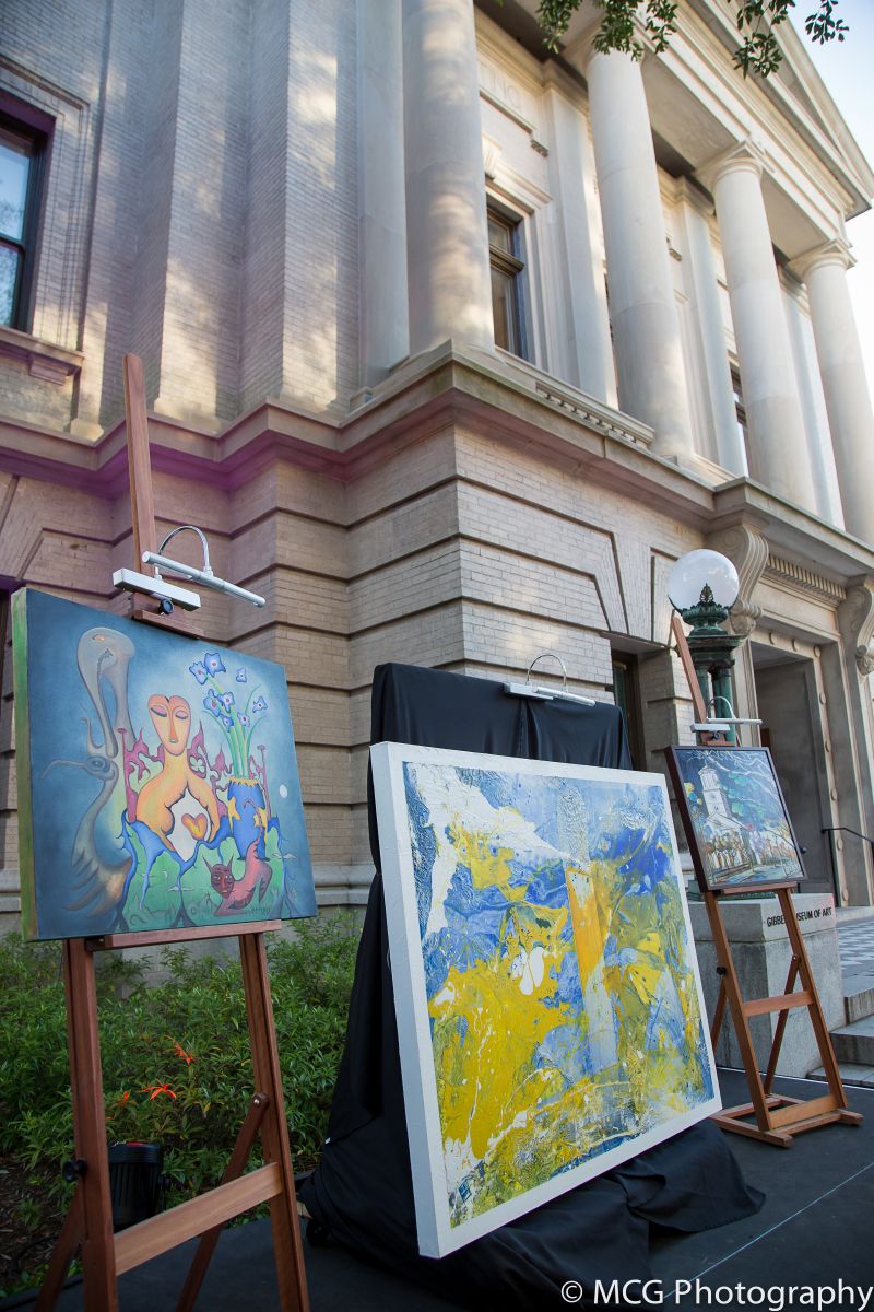 Works by a handful of prominent Charleston artists were auctioned off at the event.