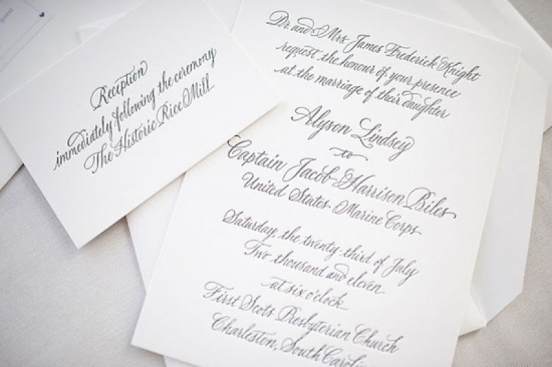 CRISP AND CLASSIC: The Oscar &amp; Emma stationery suite added to the traditional feel of the spring ceremony.