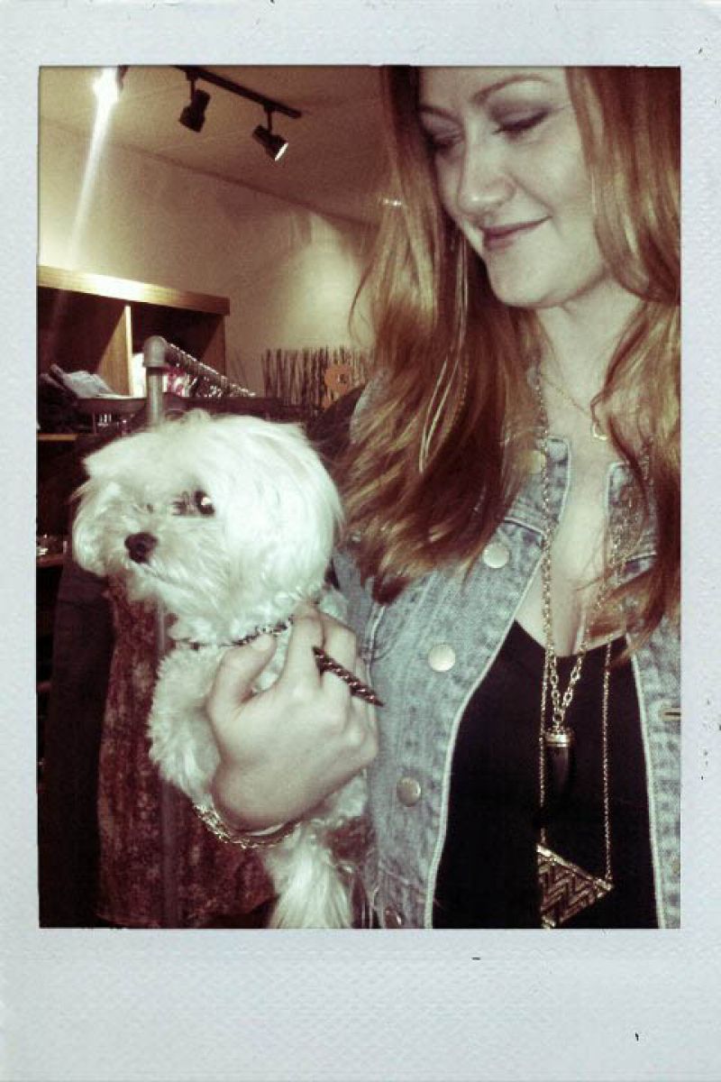 Erin of HOUSE OF SAGE with a precious pup!
