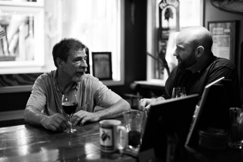 Owner and Founder Ed Falkenstein chats with Scot Shor of the Charleston Beer Exchange