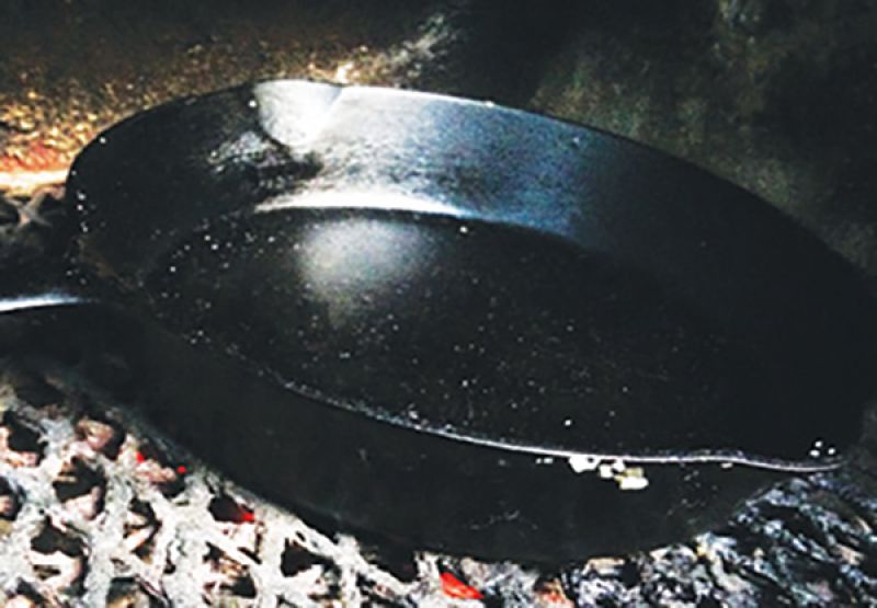 Penchant for Pans:  “I love my cast-iron collection. I have some vintage pieces and a few Smitheys of various sizes.”