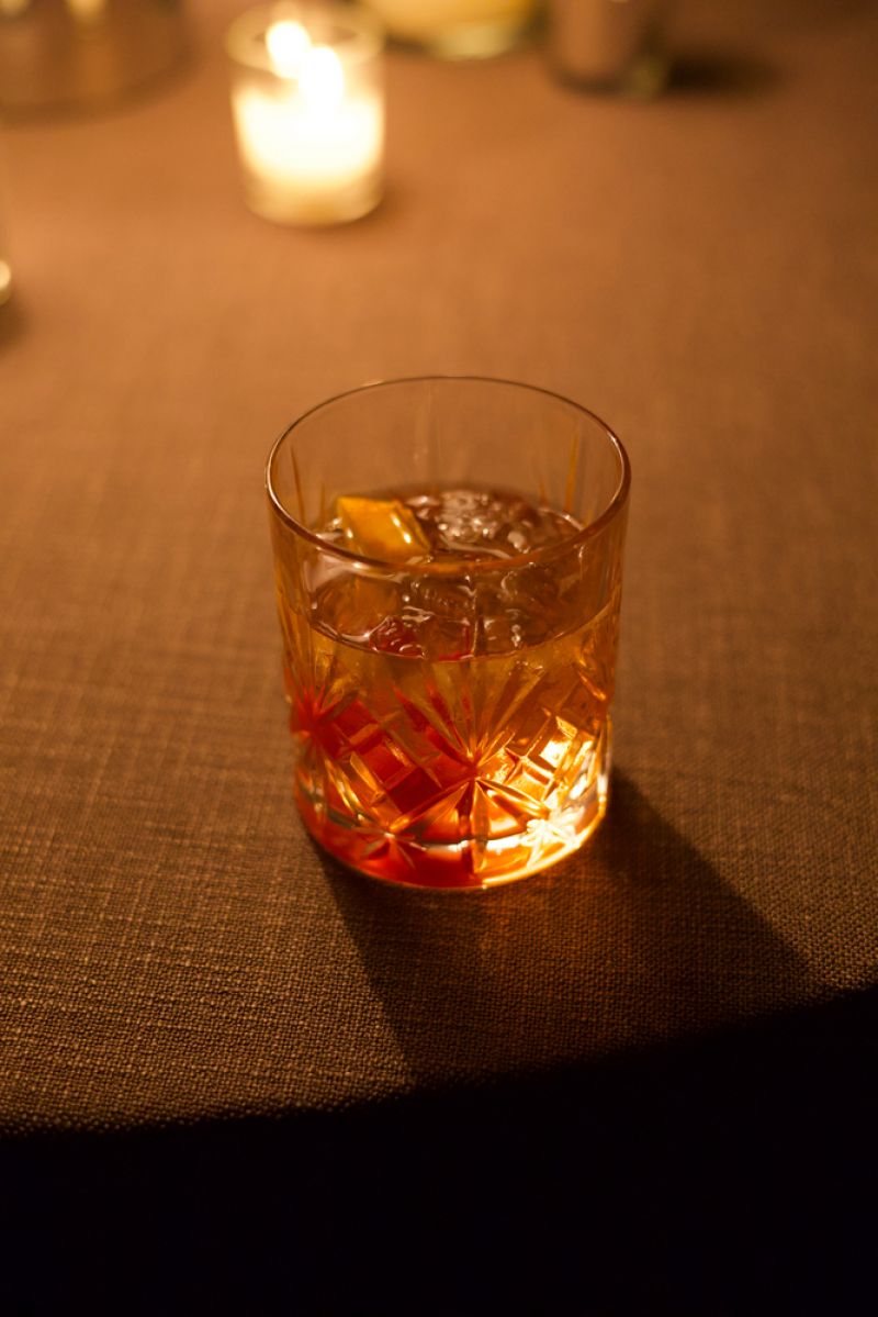The evening&#039;s signature old fashioned cocktail