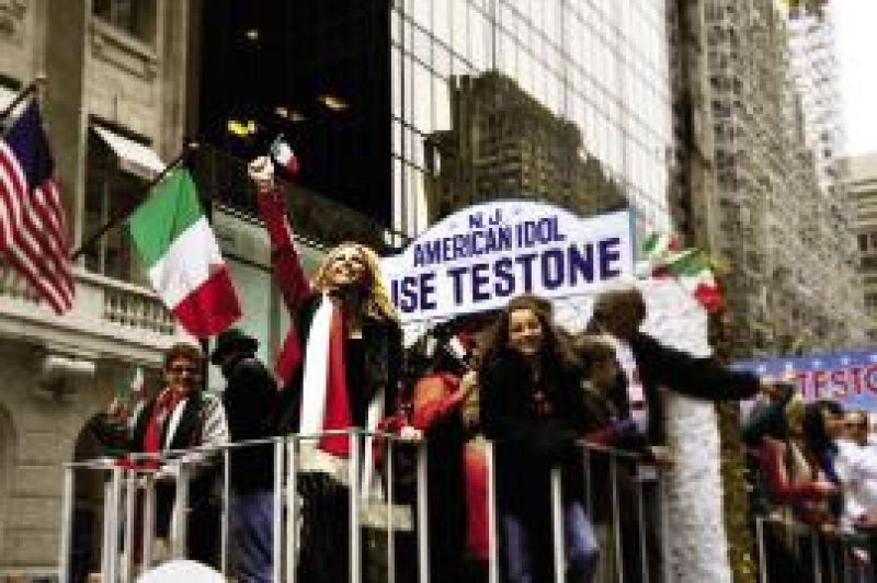 Born to Perform: headlining her own float during New York’s Columbus Day Parade in November 2012