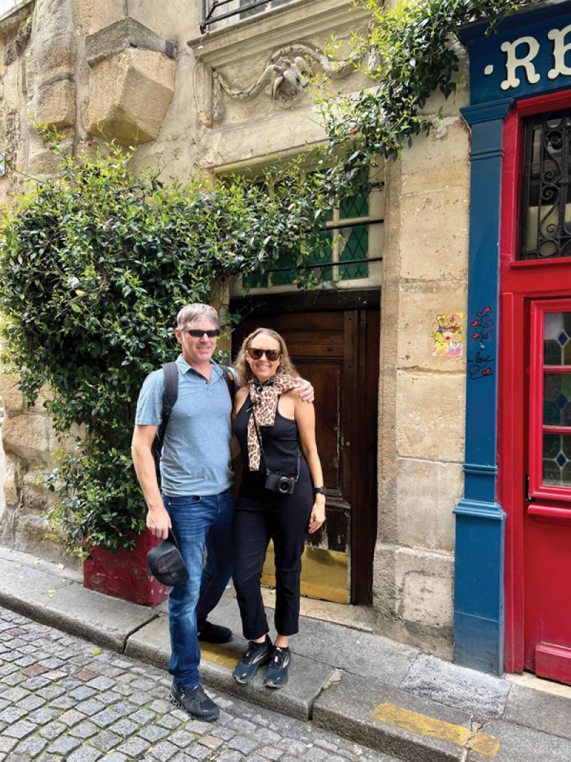 French Connection: “I love traveling with my partner in crime, Jeff, especially to my favorite country: France! I was a Francophile long before I got into wine.”