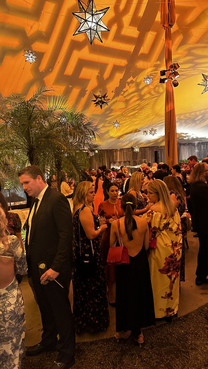 Guests mingled under a star-studded tent in the Gibbes Museum of Art’s Alfred Heber Hutty Studio.