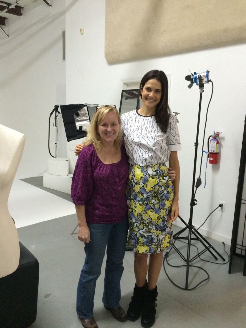 Art director Melinda Smith Monk with model Katarina Scola