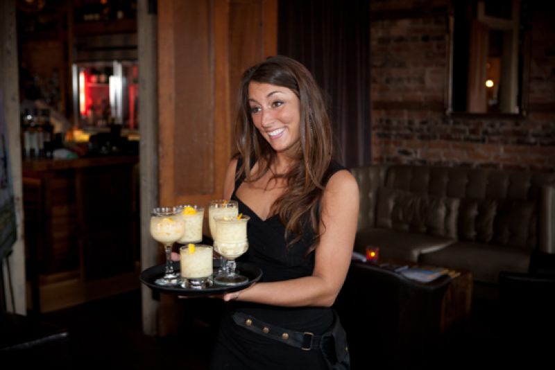 Katie serves delicious Cocktail Club concoctions
