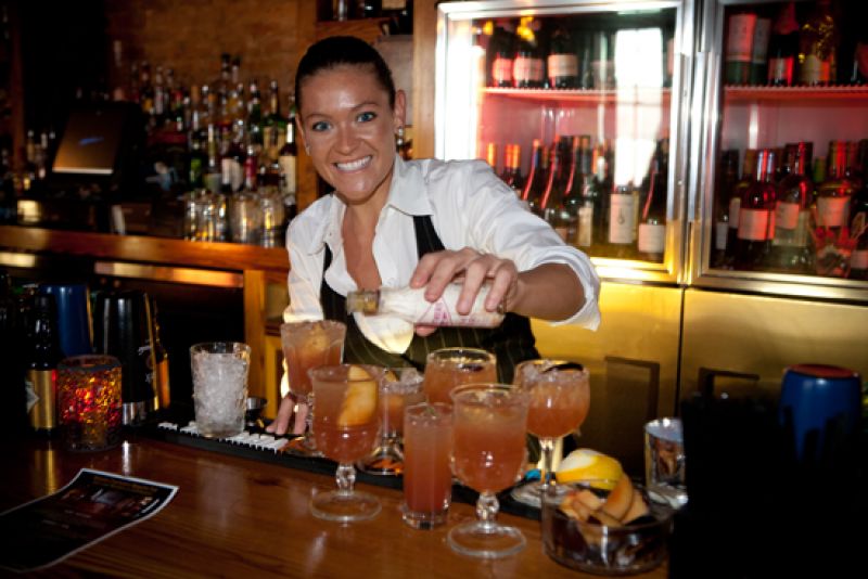 Jasmine Beck pours Charleston magazine&#039;s signature cocktail, Plum Southern